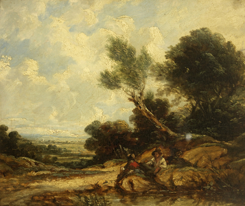 Landscape with Figures, 1843 (oil on panel)
