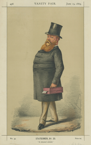 The Right Honourable Hugh Childers (colour litho)