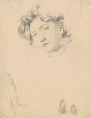 Study for the Head of a Girl, c.1900 (graphite on wove paper)