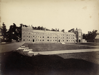View of the east range of Liddon Quadrangle, Keble College, 1870 (b/w photo)
