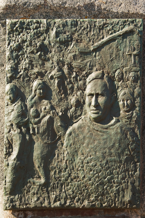 Monument to Otto Frederikson, Qassiarsuk, Kujalleq Municipality, South West Greenland, Europe (photo)