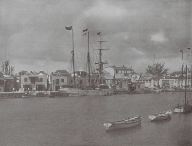 Barbados: Landing Steps, Bridgetown (b/w photo)