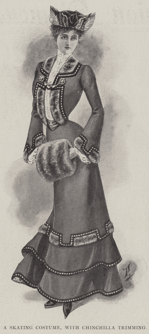 A Skating Costume, with Chinchilla Trimming (litho)