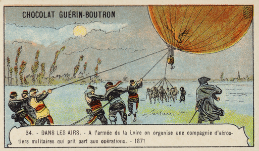 Company of military balloonists of the Army of the Loire, 1871 (chromolitho)