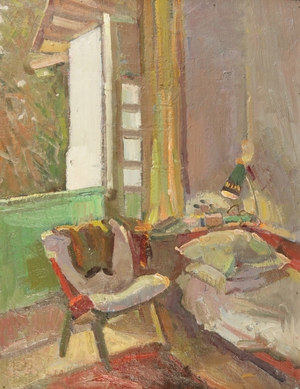 Interior of the House of Artists named after K. Korovin, 1975 (oil on canvas)