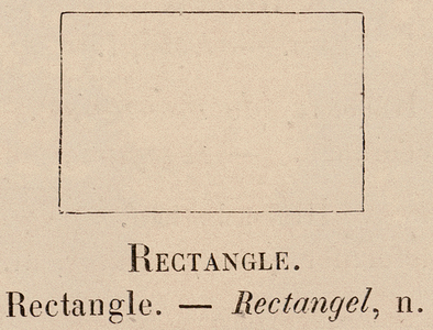 Le Vocabulaire Illustre: Rectangle; Rectangel (engraving)