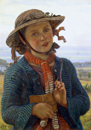 The School-Girl's Hymn, 1859 (oil on panel)