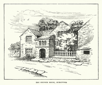 The Spenser House, Hurstwood (litho)