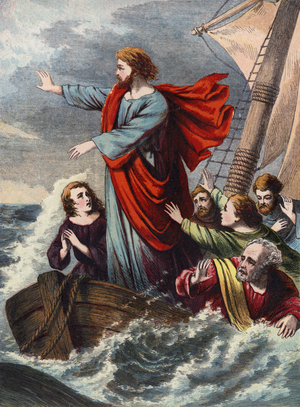 Christ stilling the Tempest (chromolitho)