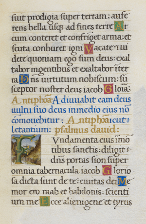 Text page with initial 'F'