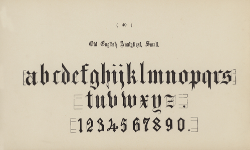 Old English Analytical, Small (engraving)