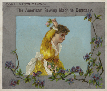 Girl Waving (chromolitho)