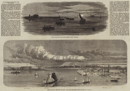 The Pensacola Navy-Yard and Fort Pickens (engraving)