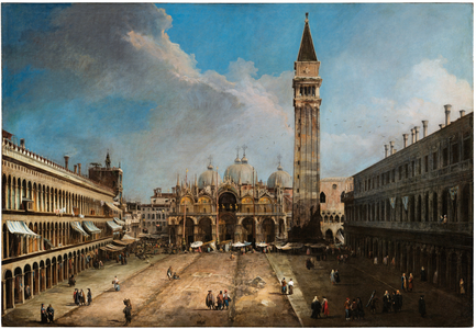 The Piazza San Marco in Venice, c.1723-24 (oil on canvas)