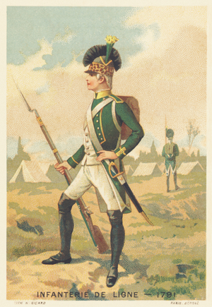 Infanterie de ligne en 1791