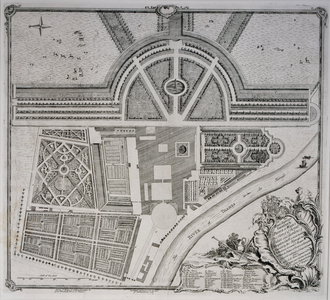 Plan of Hampton Court Palace, 1736 (etching)