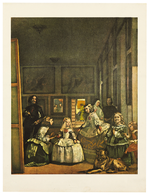 Velazquez: Las Meninas, 1974 (gouache over colour litho)