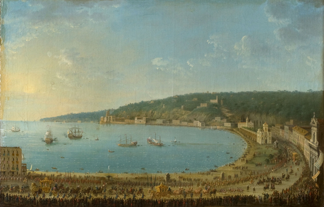 The Procession to Piedigrotta from the west (oil on canvas)