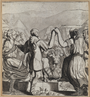 The Danz Fool, 1660-86 (brush and Indian ink on paper)