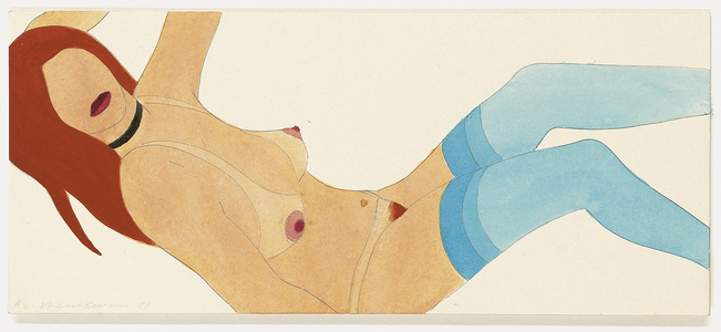 Kate #2, 1981 (liquitex and graphite on card)