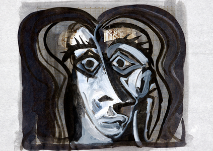Picasso sketches 78, 1988 (drawing)