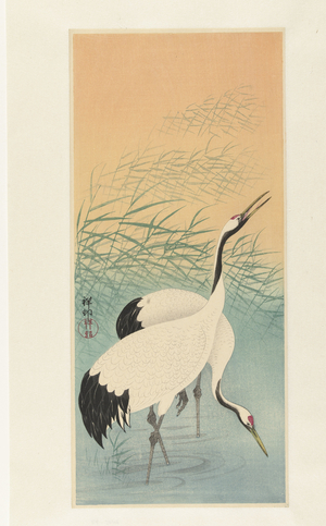Two cranes, 1925-26 (woodcut)