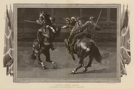 Incident at the Royal Military Tournament, London (engraving)
