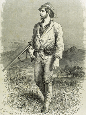 Portrait of Henry Morton Stanley (1841-1904), British journalist and explorer (engraving)