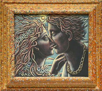 MIDSUMMER'S NIGHT (Titania & Oberon), 2015 (tinted gesso on wood)