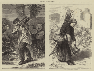 Sketches outside Paris (engraving)