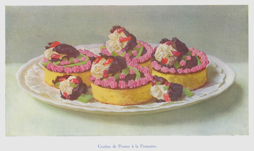 Croutes de Prunes a la Francaise (colour litho)
