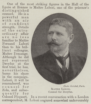 Maitre Labori, Counsel for Dreyfus (b/w photo)