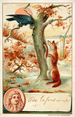 Jean de la Fontaine, French poet and fabulist (chromolitho)