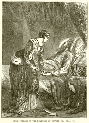Alice Perrers at the Deathbed of Edward III (engraving)