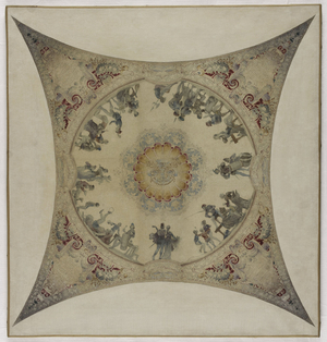 Sketch for the Galerie Lobau, Hôtel de Ville, Paris: Scènes médiévales: saltimbanques et jeux de foire, 1890 (oil on canvas)