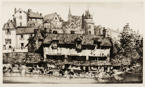 Les Lavoirs, Vannes (engraving & drypoint)