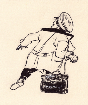 Illustration from 'Hasan and Husan' by Mirmukhsin Mirsaidov, 1964 (litho)