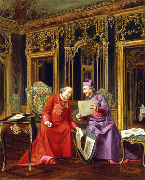 The Print Collectors, (oil on canvas)