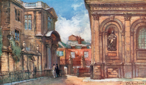 The Old Ashmolean Museum and Sheldonian Theatre (colour litho)