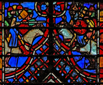 Window w2 the Conflict with Amalech Ex XVII 10 (stained glass)
