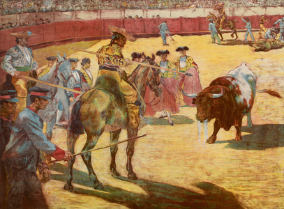 La Corrida (Bullfighting), Number 4 from "La Corrida", 1897 (litho on laid Japanese paper)