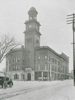 New City Hall, Biddeford, Maine (b/w photo)