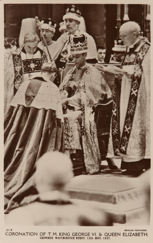The coronation of King George VI, 1937 (postcard)
