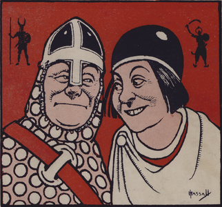 Norman and Saxon (cover illustration) (colour litho)