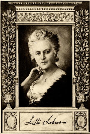 Lilli Lehmann German soprano
