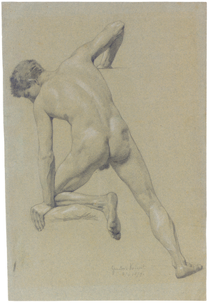 Untitled, 1879 (pencil with white heightening on blue paper)