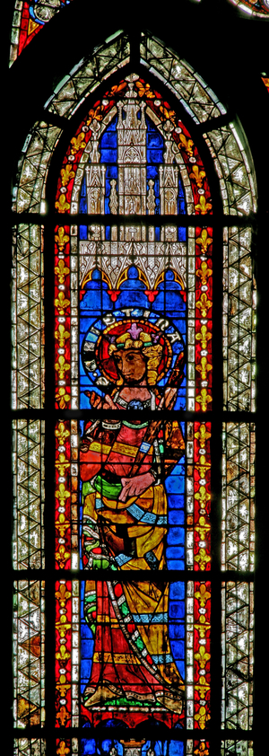 Window w208 depicting St Christine (stained glass)