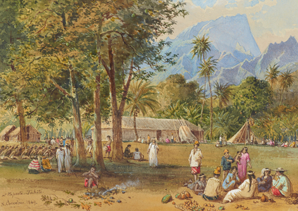 At Papeete, Tahiti, 1869 (w/c & gouache on paper)