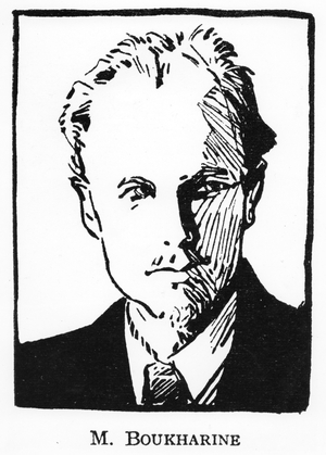 Nikolaï Boukharine, from 'Histoire des Soviets' by H. de Weindel, 1922 (litho)