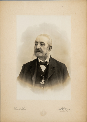 Portrait of a gentleman with a moustache, Milan, Italy, 1894-05 (photo)
